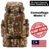 80L Large Capacity Backpack  Hiking Bag Military Waterproof Camouflage C