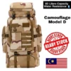 80L Large Capacity Backpack  Hiking Bag Military Waterproof Camouflage D