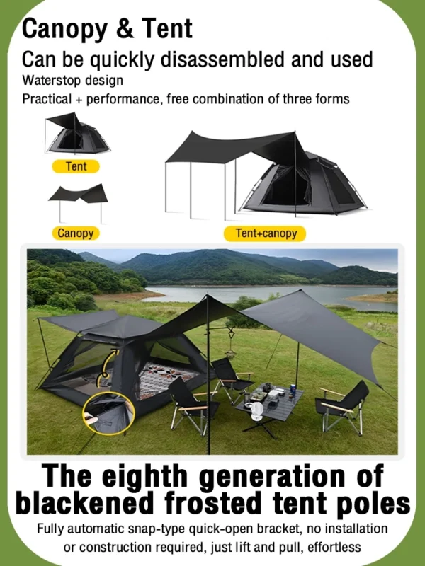 Automatic Tent 5-8 People 2 Doors with canopy