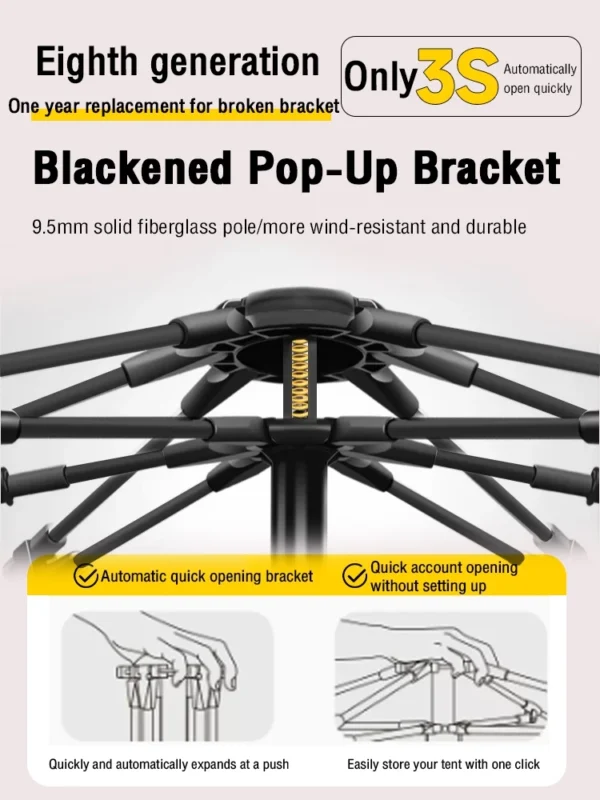 Automatic Tent 5-8 People 2 Doors with canopy