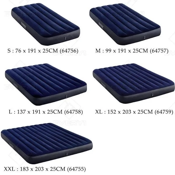INTEX Inflatable Air bed Mattress Thick 25cm with Dura-Beam Standard Fiber Single
