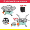 Folding Camping Mini Stove Outdoor Windproof Lotus Stove