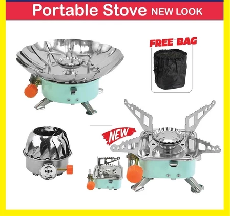 Folding Camping Mini Stove Outdoor Windproof Lotus Stove