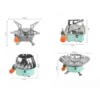 Folding Camping Mini Stove Outdoor Windproof Lotus Stove