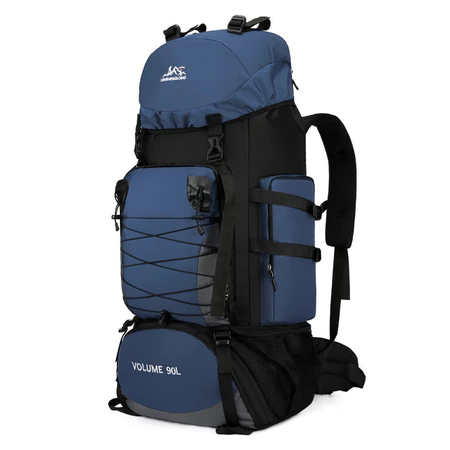 90L Waterproof Hiking Camping Backpack Trekking Bag Rucksack Large Dark Blue
