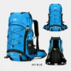 60L Large Capacity Waterproof Hiking Camping Backpack Sky Blue