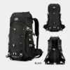 60L Large Capacity Waterproof Hiking Camping Backpack Black