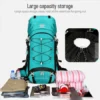 60L Large Capacity Waterproof Hiking Camping Backpack Orange